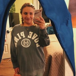 VS Pink “LOVE PINK” oversized crew neck!!